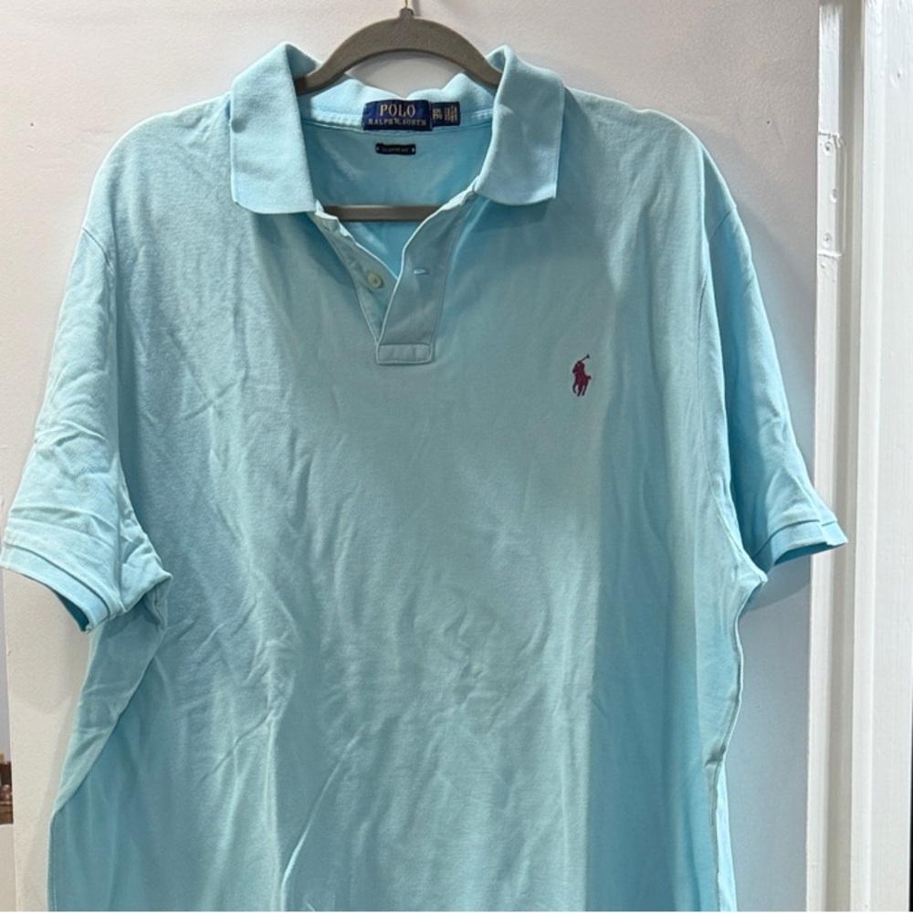 Polo by Ralph Lauren Men's Light Blue Polo Shirt